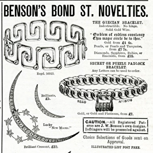 Advert for Bensons jewellery 1893