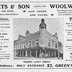 Advertisement for Birts & Son, Woolwich, SE London
