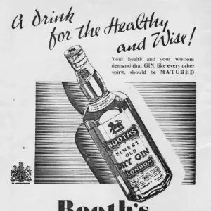 Advert for Booths Gin, 1937