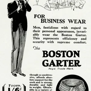 Advert for The Boston mens sock garter 1930