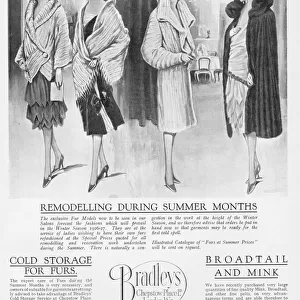 Advert for Bradleys fur coats, London, 1926