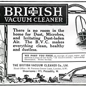 Advert for The British Vacuum cleaner 1912