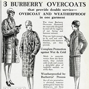 Advert for Burberry overcoats 1928
