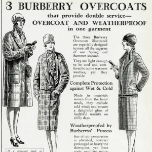 Advert for Burberry overcoats 1928