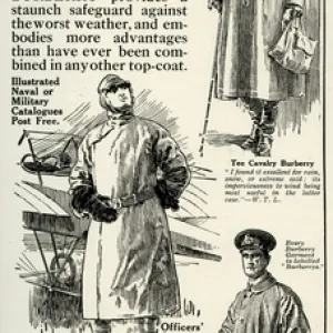 Advert for Burberrys WWI service coats 1916