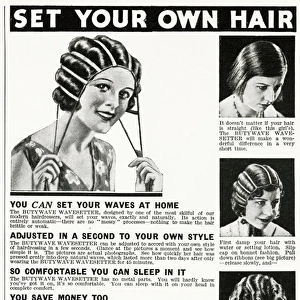 Advert for Butywave Wavesetters 1931