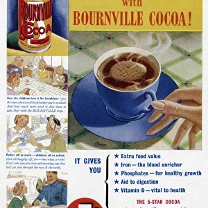 Advert for Cadburys Bournville Cocoa 1941