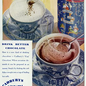 Advert for Cadburys cup chocolate