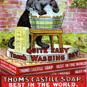 Advertising card for Thoms Castile Soap of Manchester