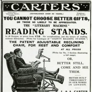 Advert for Carters reading stands 1913