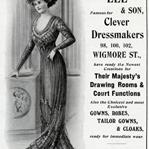 Advert for Charles Lee & Son dressmakers 1909