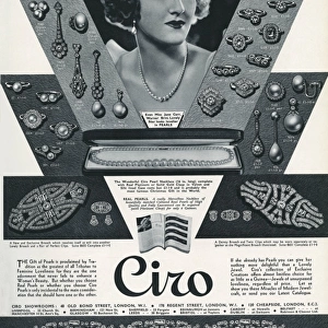 Advert for Ciro jewellery 1936