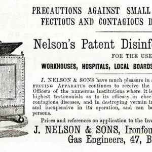 Advertisement for clothing and bedding disinfector