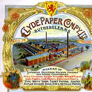 Advert, Clyde Paper Company, Rutherglen, Scotland