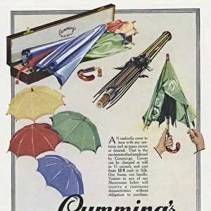 Advertisement for Cummings umbrellas