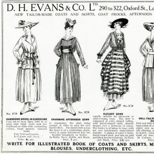 Advert for D. H Evans womens clothes 1917