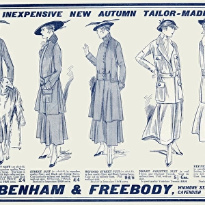 Advert for Debenham & Freebody autumn tailor mades 1915