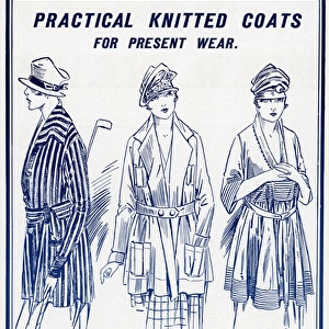 Advert in Debenham & Freebody knitted coats 1917