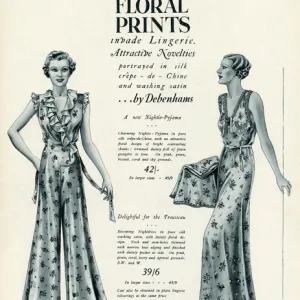 Advert for Debenham & Freebody pyjamas and nightdresses 1934