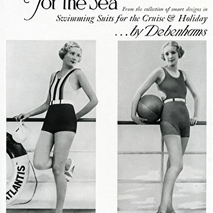 Advert for Debenham & Freebody swimming suits 1933