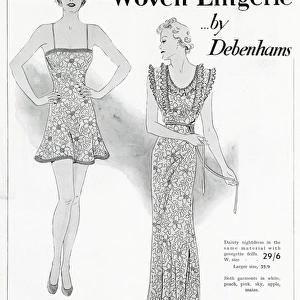 Advert for Debenham & Freebody woven lingerie 1937