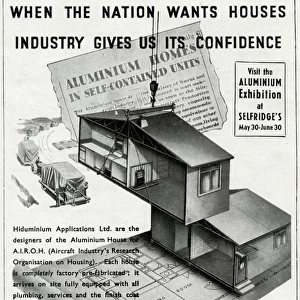 Advert for the development of Hiduminium houses 1945