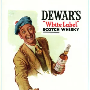 Advertisement for Dewars White Label Scotch Whisky