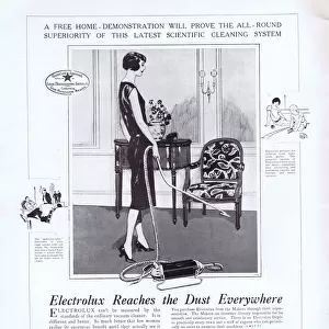 Advert for Electrolux vacuum cleaner, 1925