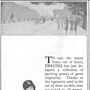 Advert for the fashion house of Drecoll, Paris, 1926