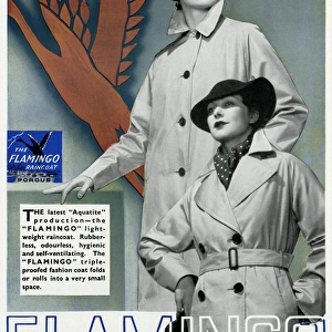 Advert for Flamingo raincoats 1935