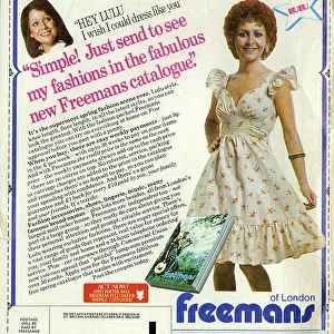 Advertisement, Freemans catalogue, featuring Lulu
