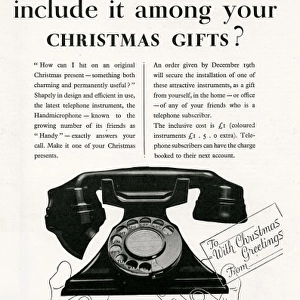 Advert for G. P. O telephone 1933