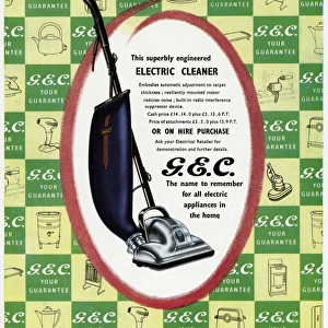 Advert for GEC Electric cleaner 1950