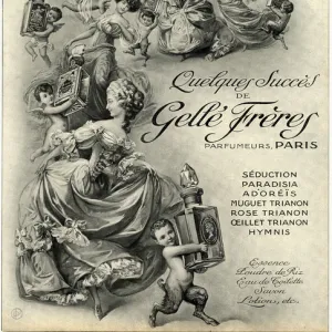 Advert for Gell順r貥s, perfume, Seduction 1910