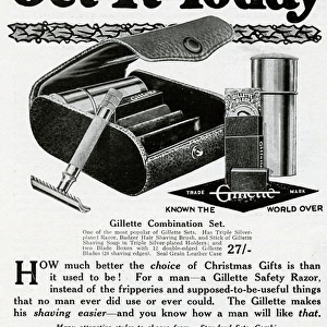Advert for Gillette razor combination set 1915