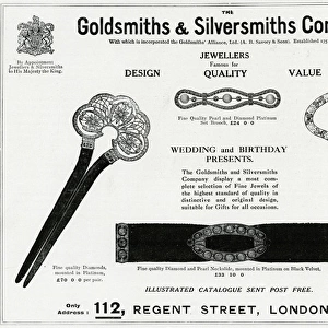Advert for Goldsmiths & Silversmiths accessories 1914