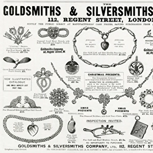 Advert for Goldsmiths & Silversmiths jewellery 1901
