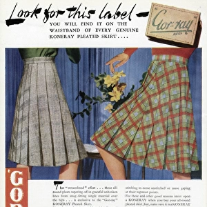 Advert for Gor-ray Koneray pleated skirts 1942