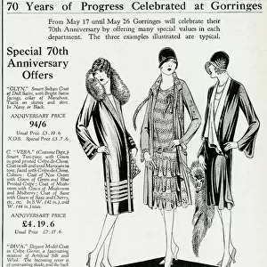 Advert for Gorringes womens clothing 1928