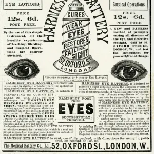 Advert in Harness Eye Battery 1886