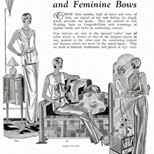Advert for Harrods women nightwear 1930