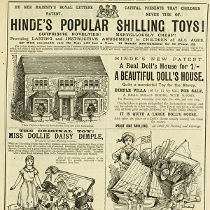 Advert, Hindes Popular Shilling Toys