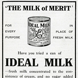 Advert for Ideal Milk 1914