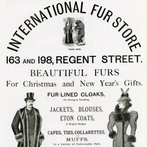 Advert for International Fur Store 1897