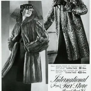 Advert for International Fur Store 1937