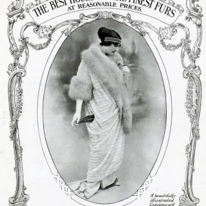 Advert for International Fur Store, theatre coat 1913