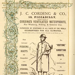 Advert, J C Cording, waterproof clothing and footwear