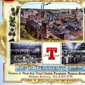 Advert, J & R Tennent Limited, Glasgow, Scotland