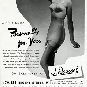 Advert for J. Roussel lingerie 1939