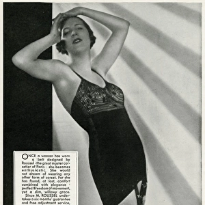 Advert for J. Roussel womens underwear 1933